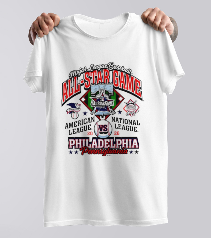 Major League Baseball All Star Game 2026 Philadelphia American League Vs National League T-Shirt