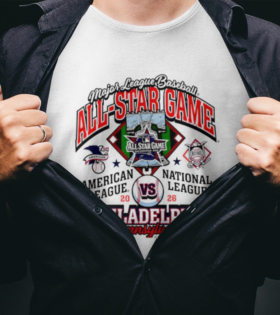 Major League Baseball All Star Game 2026 Philadelphia American League Vs National League T-Shirt