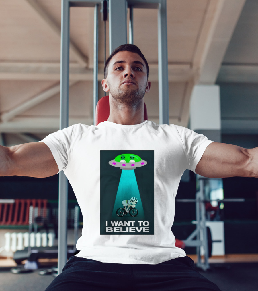 Pogacar UFO Cycling Aliens I Want To Believe T-Shirt