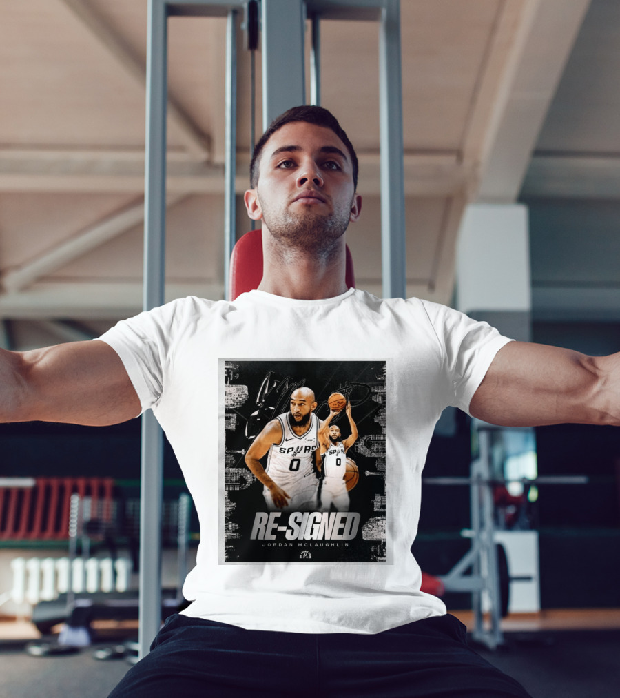 Re Signed Jordan McLaughlin Spurs Basketball San Antonio T-Shirt