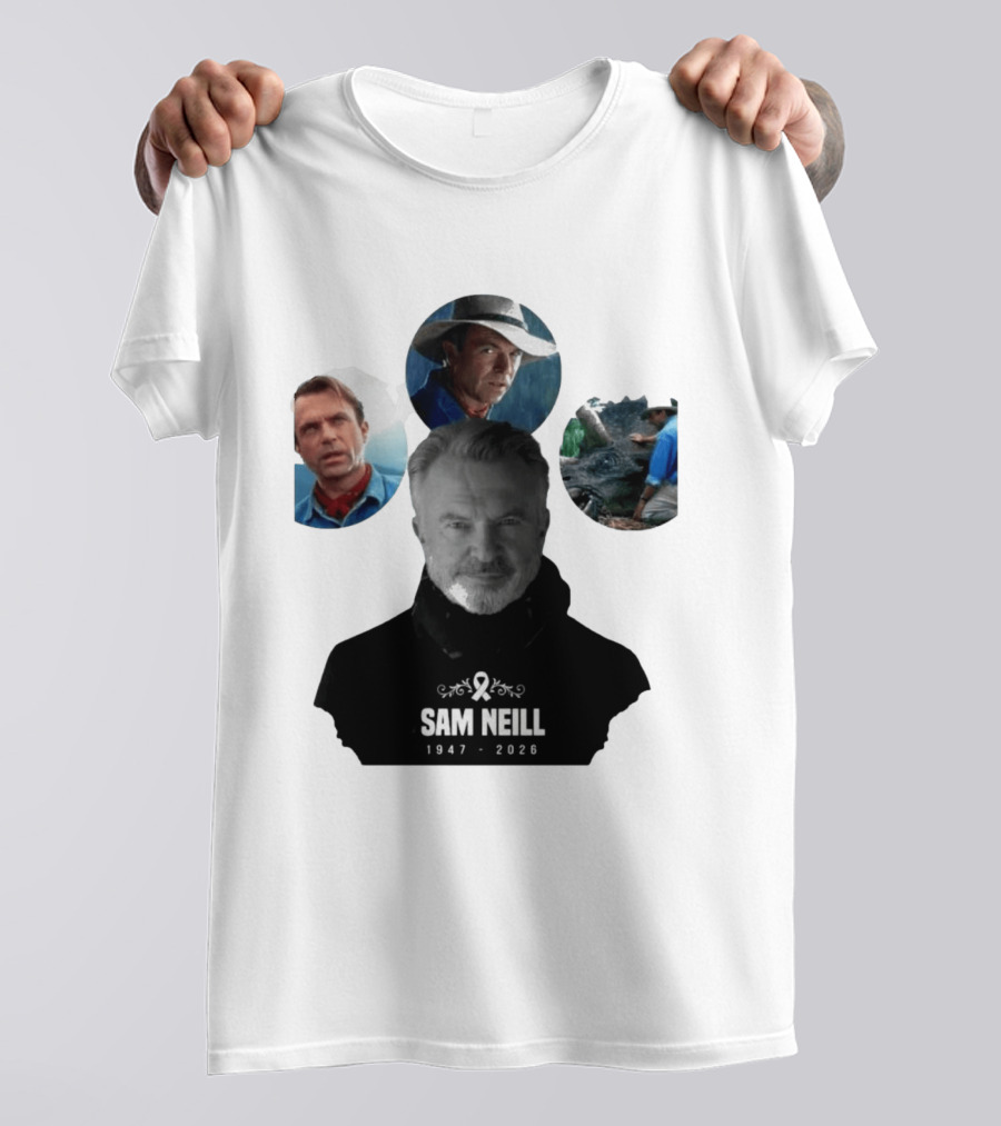 Sam Neill 1947 2026 Jurassic T-Shirt