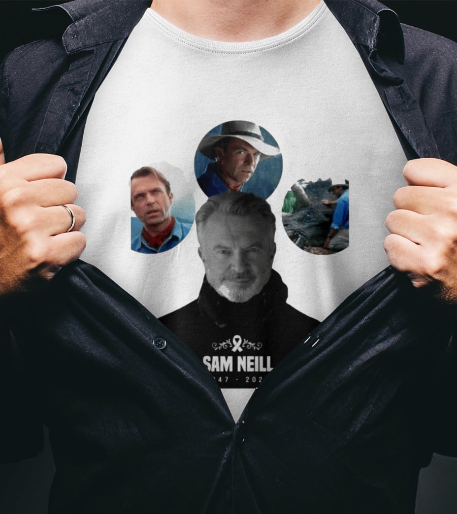 Sam Neill 1947 2026 Jurassic T-Shirt