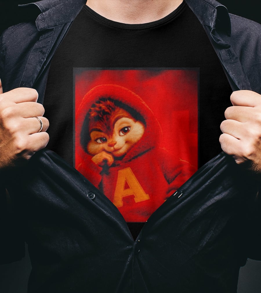 Alvin And The Chipmunks Red A Letter T-Shirt