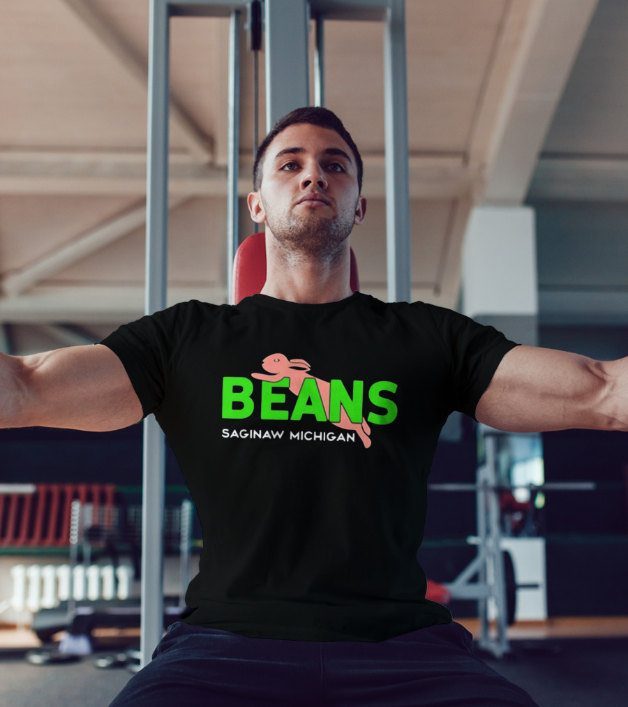 Beans Saginaw Michigan Pink Rabbit T-Shirt