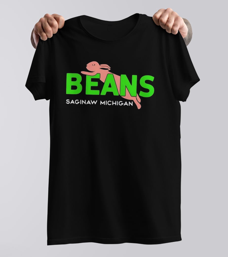 Beans Saginaw Michigan Pink Rabbit T-Shirt