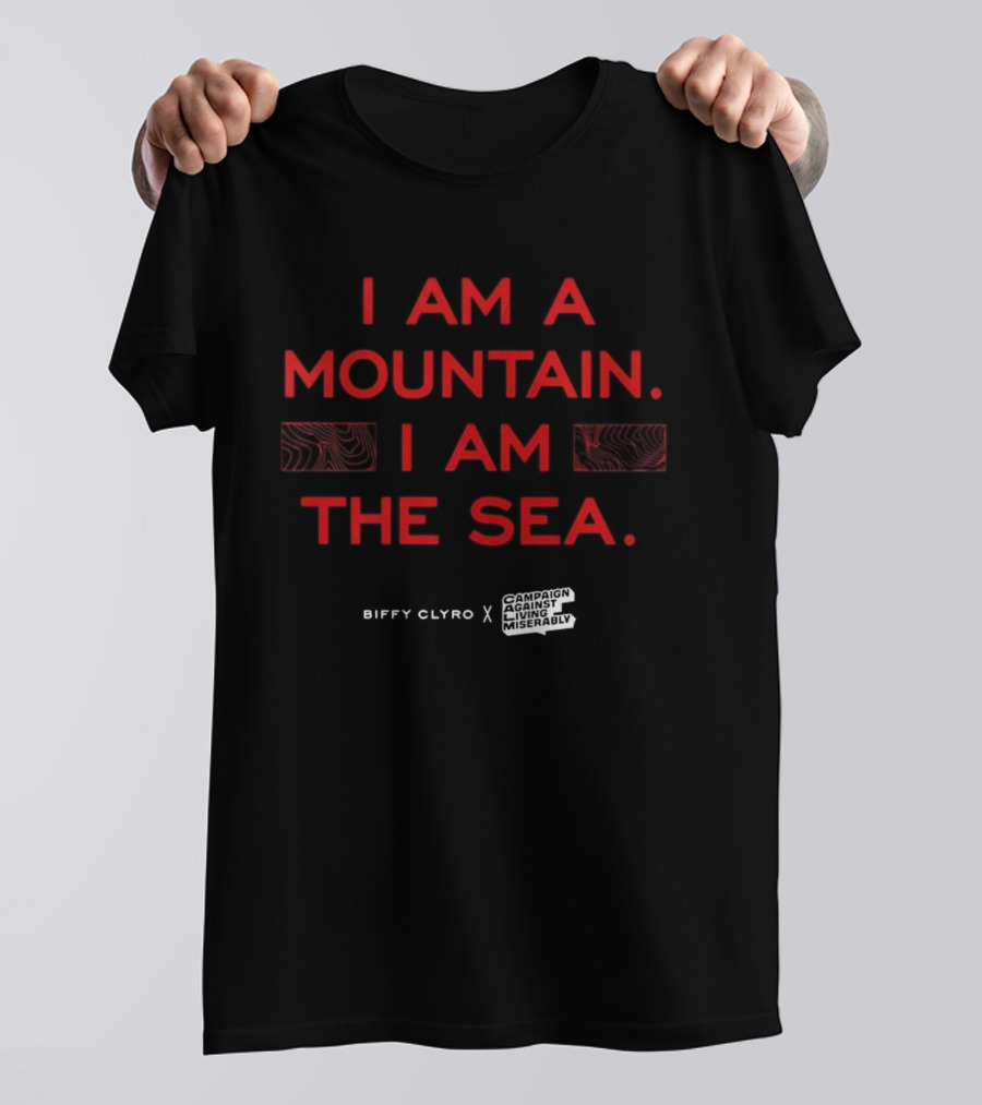 Biffy Clyro I Am A Mountain I Am The Sea CALM Lifelines Collaboration T-Shirt