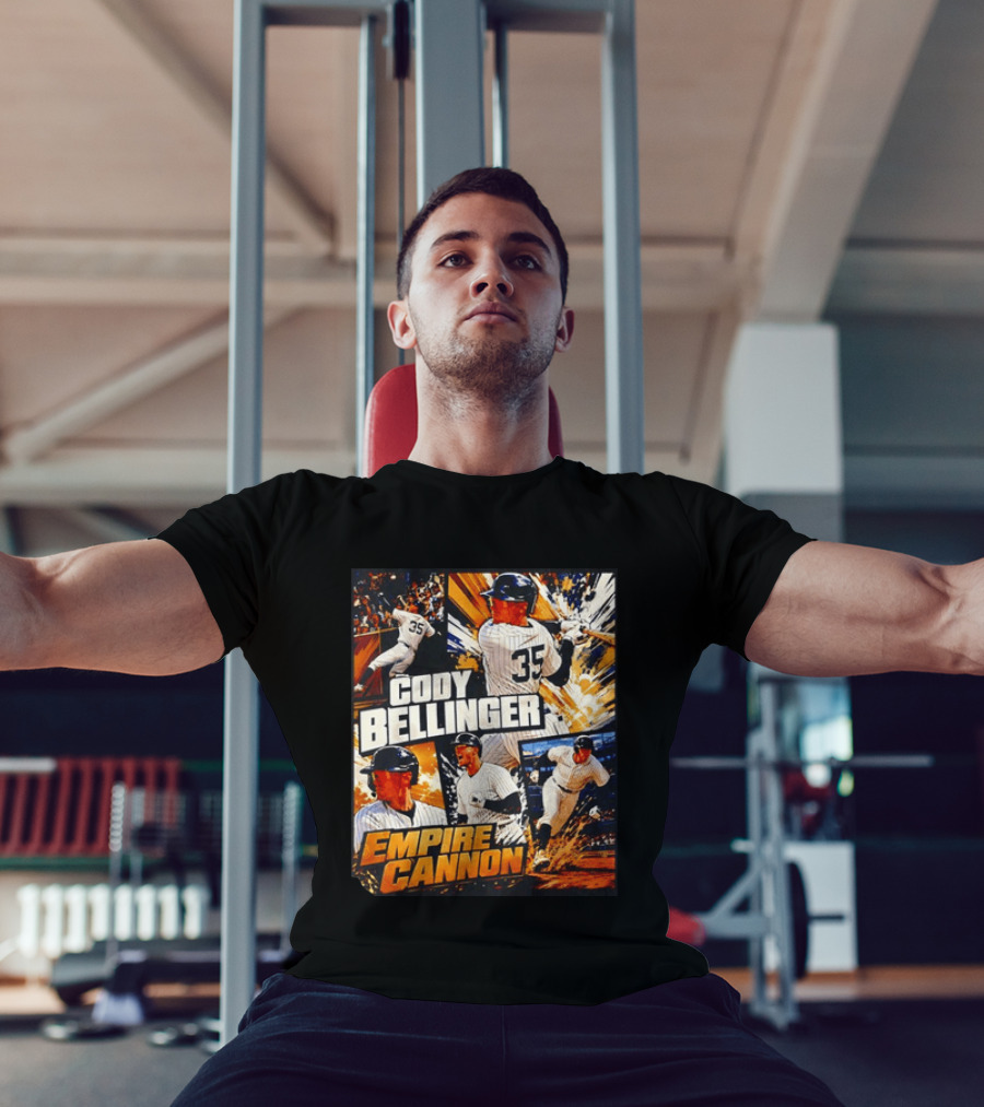Cody Bellinger Empire Cannon 35 Baseball Action Collage T-Shirt