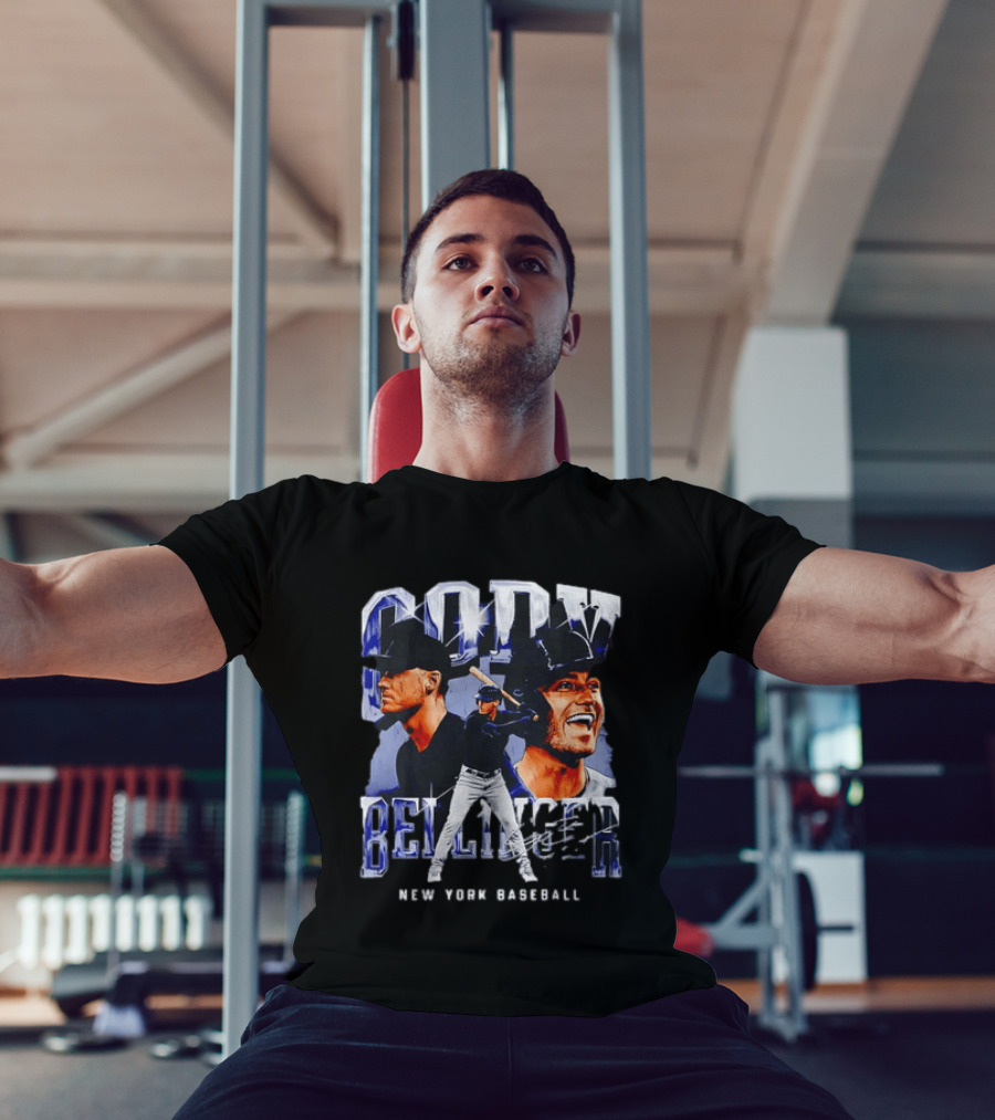 Cody Bellinger New York Baseball Player Portrait Collage T-Shirt