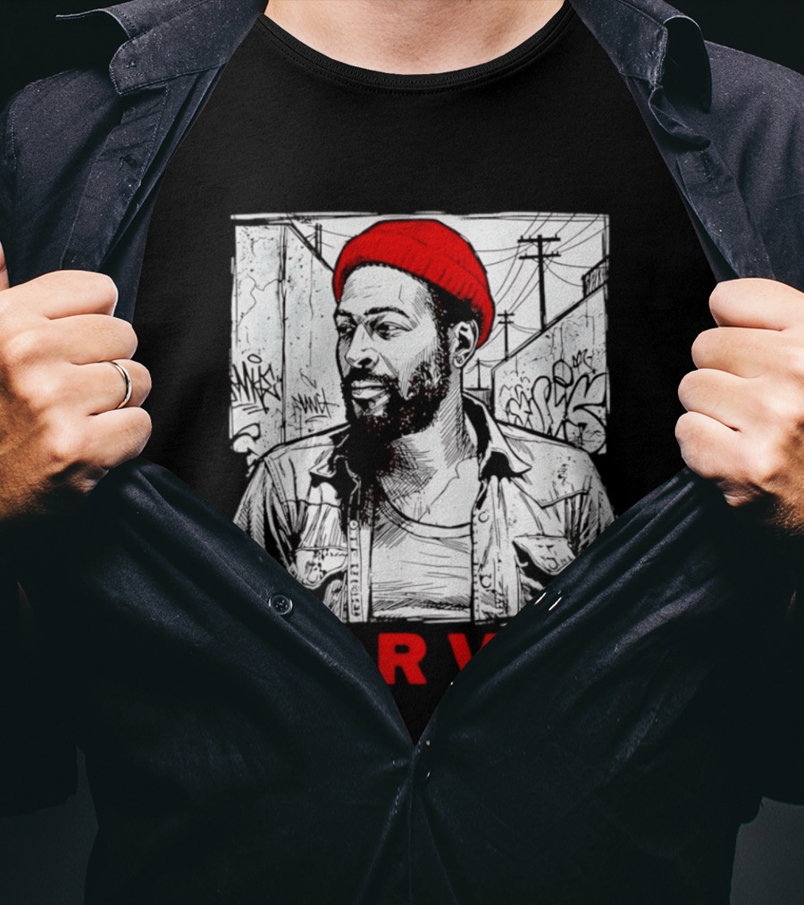 Marvin Gaye Urban Graffiti Style R&B Legend T-Shirt