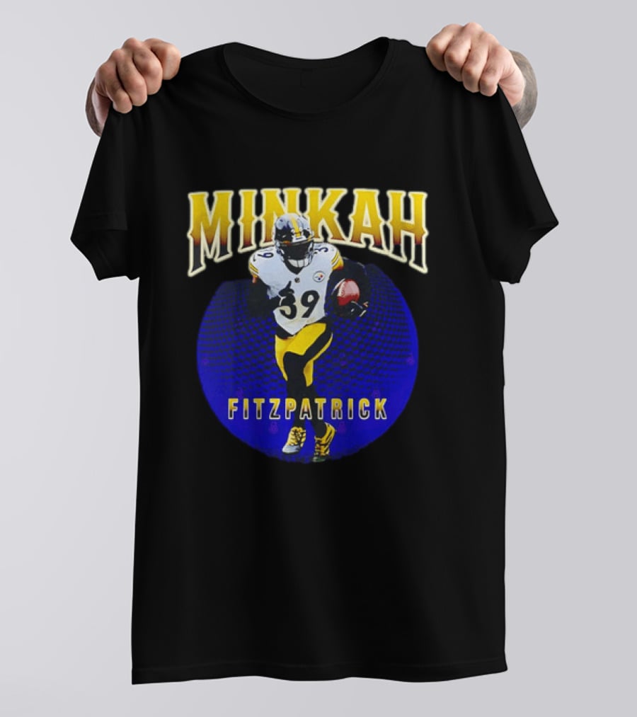 Minkah Fitzpatrick Steelers Number 39 Running Football T-Shirt