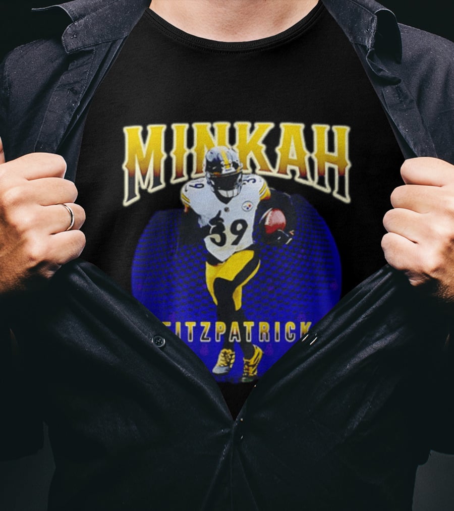 Minkah Fitzpatrick Steelers Number 39 Running Football T-Shirt