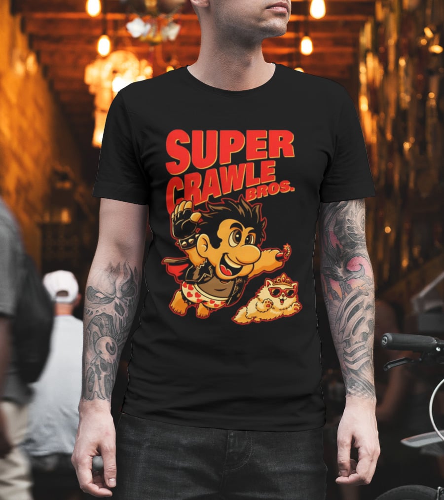 Super Crawler Bros Crowned Cat Rocker T-Shirt