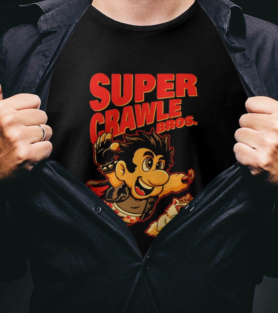 Super Crawler Bros Crowned Cat Rocker T-Shirt