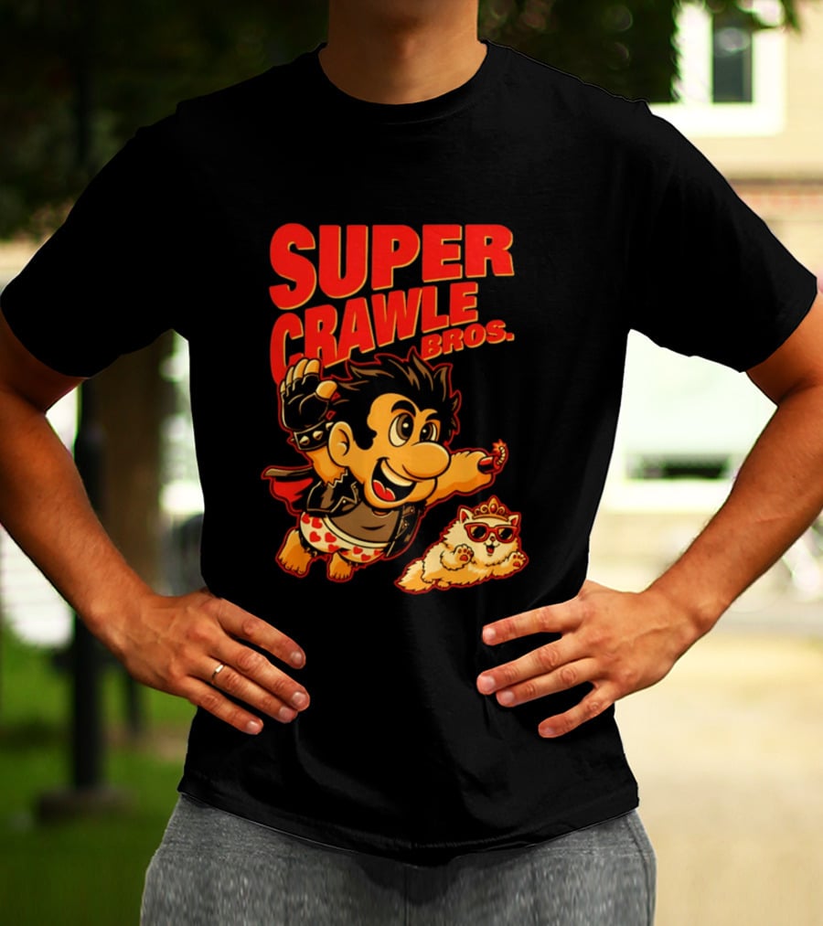 Super Crawler Bros Crowned Cat Rocker T-Shirt
