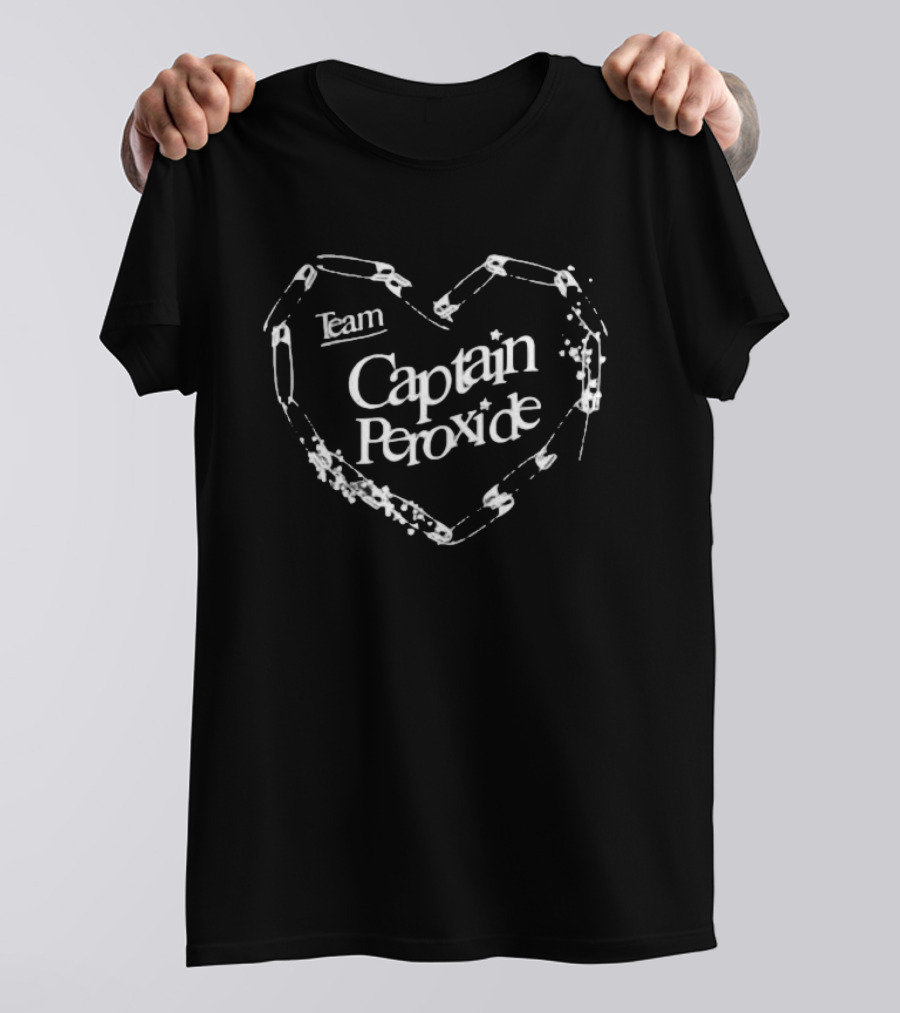 Team Captain Peroxide Safety Pin Heart T-Shirt