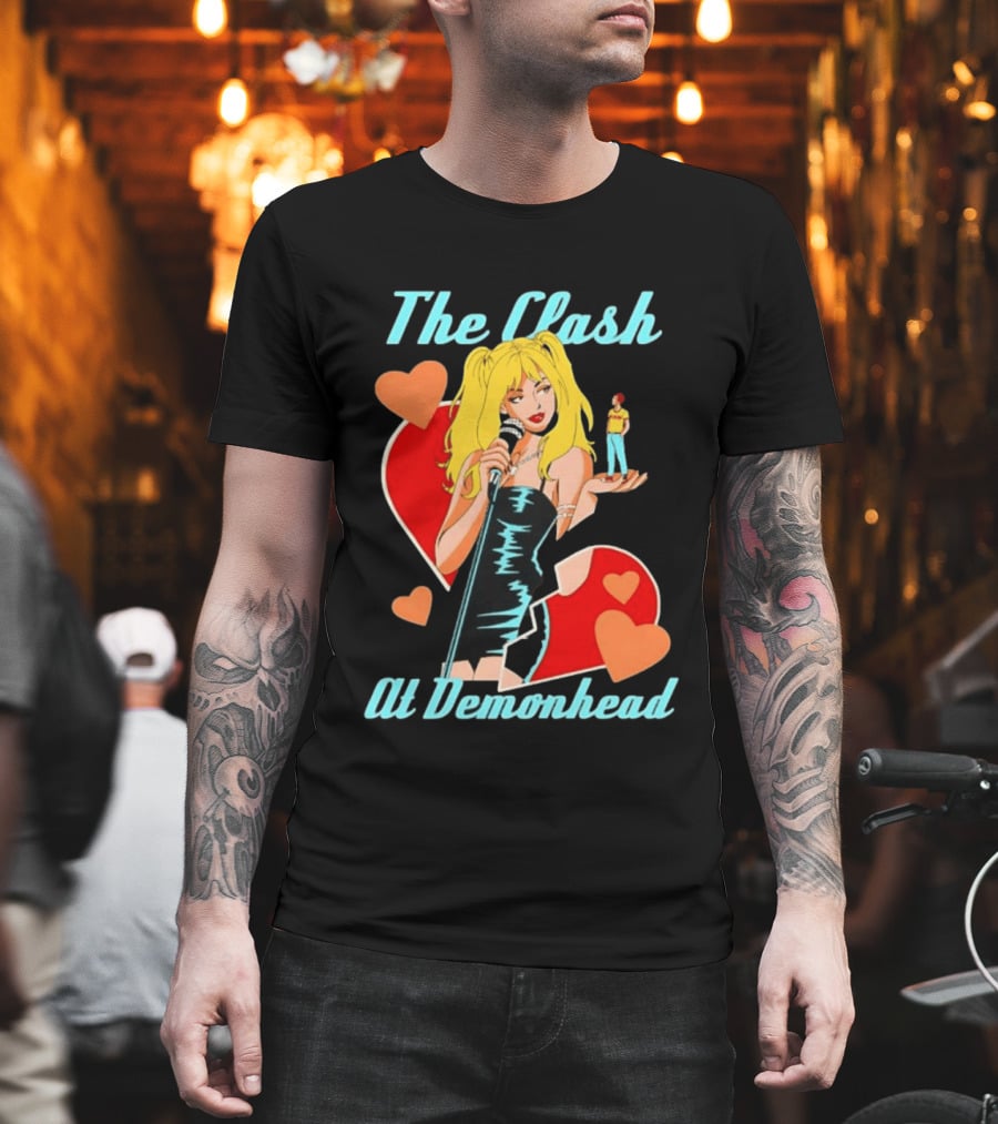 The Clash At Demonhead Scott Pilgrim Band Heart T-Shirt