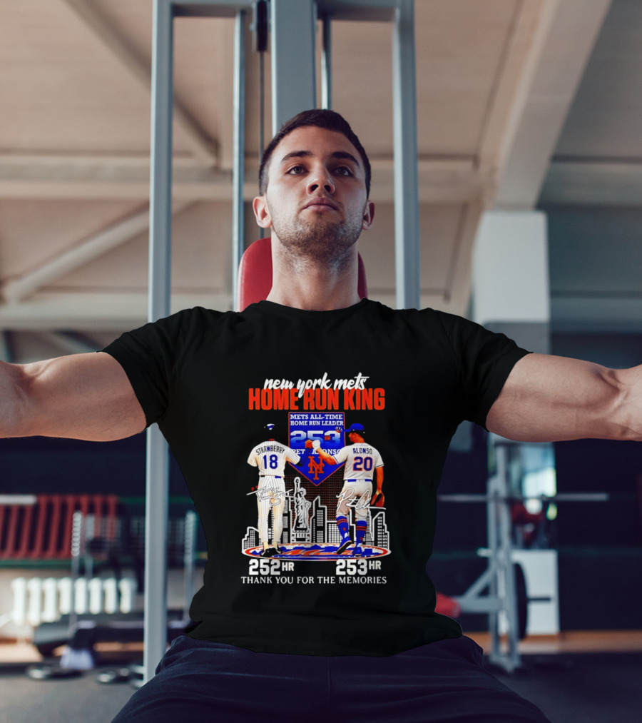 New York Mets Home Run King Celebration Darryl Strawberry And Pete Alonso Thank You For The Memories T-Shirt