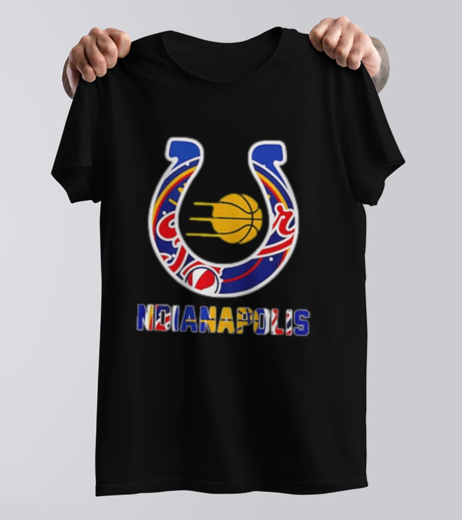 Indianapolis Colts Horseshoe Basketball Combined T-Shirt