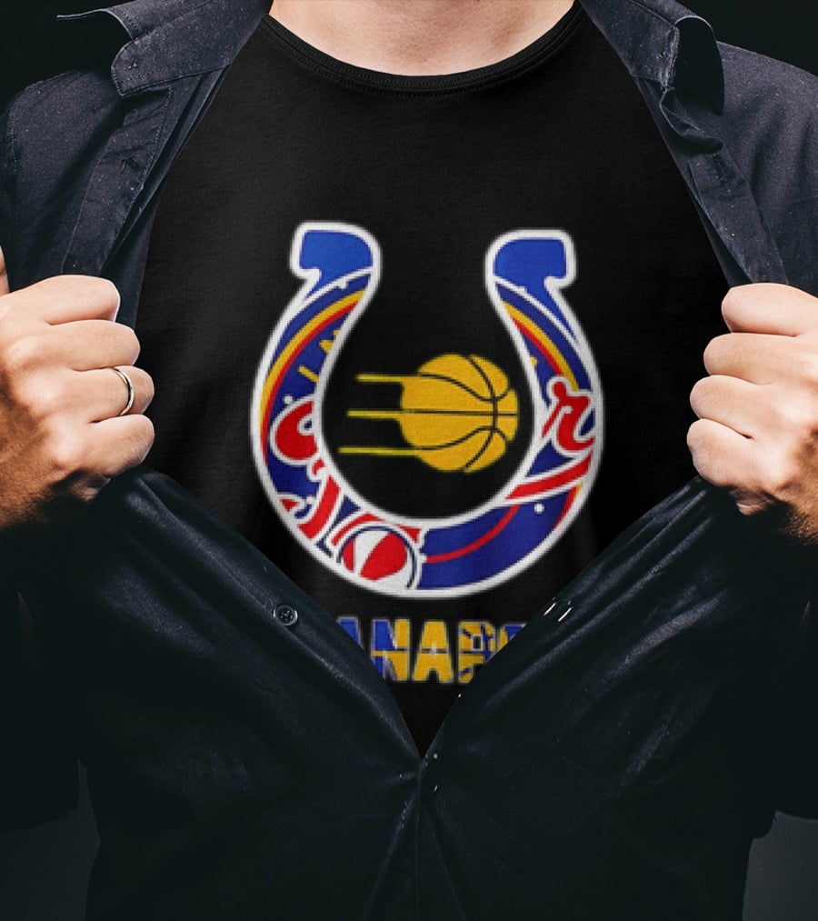 Indianapolis Colts Horseshoe Basketball Combined T-Shirt