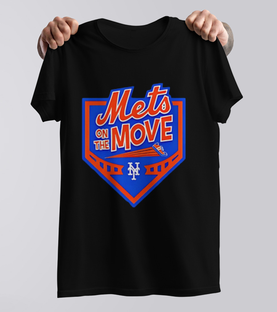 Mets On The Move New York NY Baseball Sneaker T-Shirt