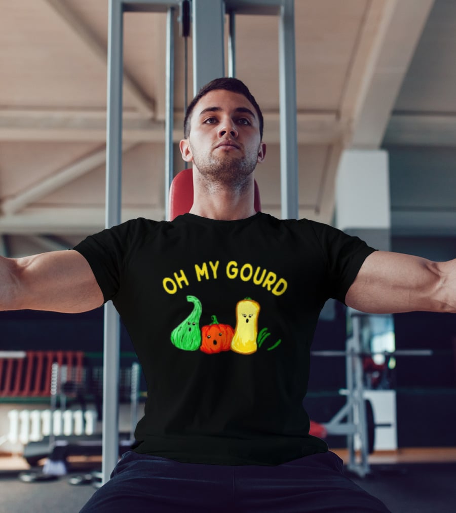 Oh My Gourd Funny Vegetable Trio Playful Pun T-Shirt