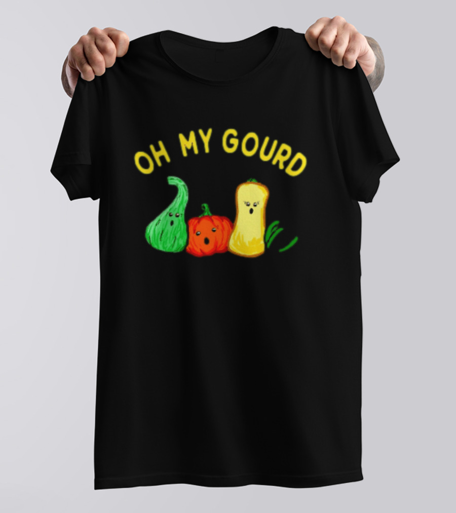 Oh My Gourd Funny Vegetable Trio Playful Pun T-Shirt