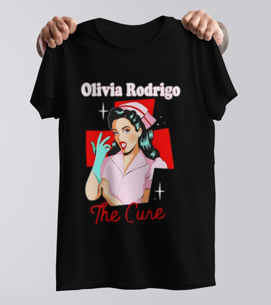 Olivia Rodrigo The Cure Pop Art Style Retro Nurse T-Shirt