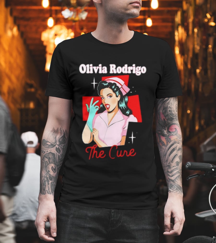 Olivia Rodrigo The Cure Pop Art Style Retro Nurse T-Shirt