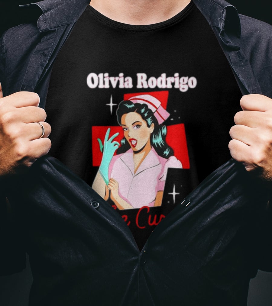 Olivia Rodrigo The Cure Pop Art Style Retro Nurse T-Shirt