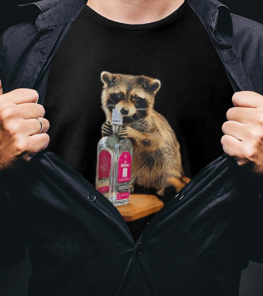 Erling Haaland Whiskey Raccoon Humor T-Shirt
