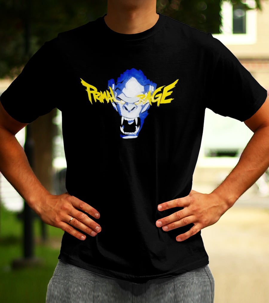 Primal Rage Roaring Gorilla Fierce Expression T-Shirt