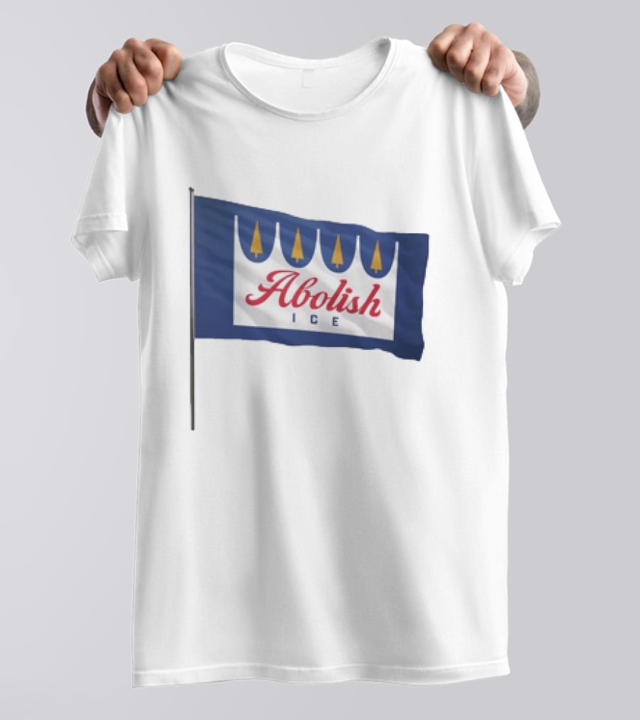Abolish ICE Social Justice Flag With Crown Symbol For Immigration Reform T-Shirt