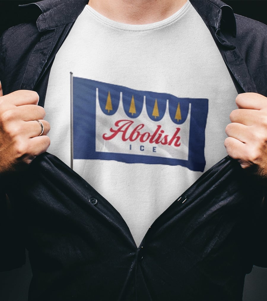 Abolish ICE Social Justice Flag With Crown Symbol For Immigration Reform T-Shirt