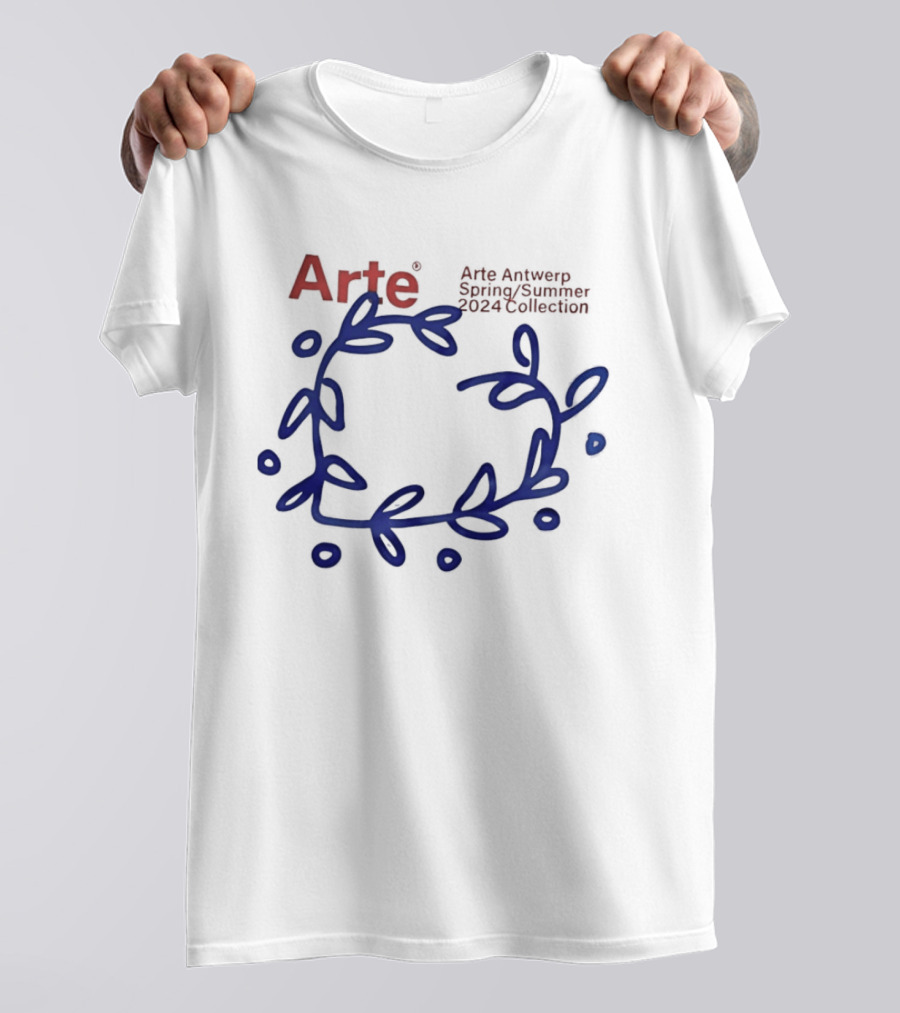 Arte Antwerp Spring Summer 2024 Collection Blue Leaf Circle T-Shirt