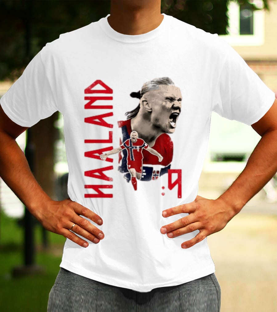 Haaland Norway National Soccer Star 9 T-Shirt