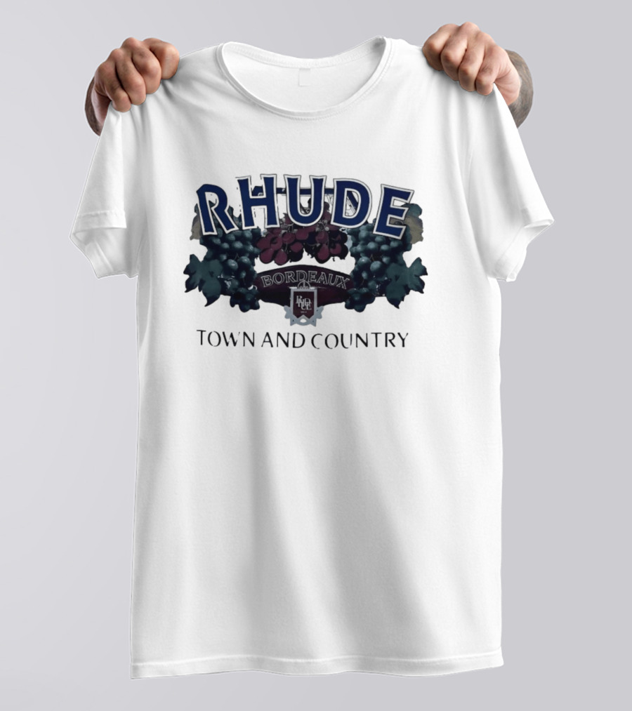 Rhude Bordeaux Town And Country Grapes T-Shirt