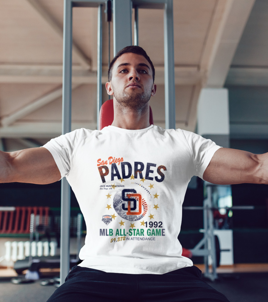 San Diego Padres 1992 MLB All Star Game Jack Murphy Stadium 59,372 Attendance T-Shirt