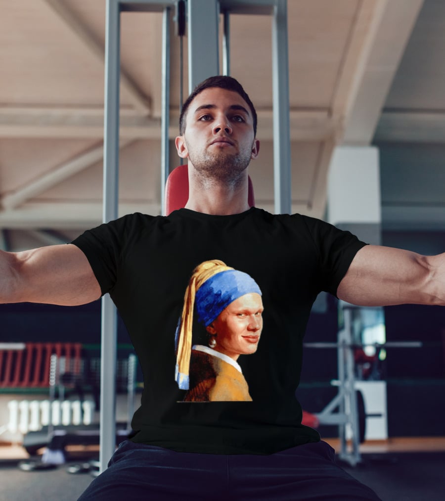 Erling Haaland Girl With A Pearl Earring Football T-Shirt