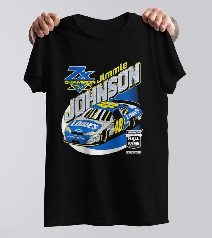 Jimmie Johnson 7X Champion Lowe's 48 NASCAR Hall Of Fame Class Of 2024 T-Shirt
