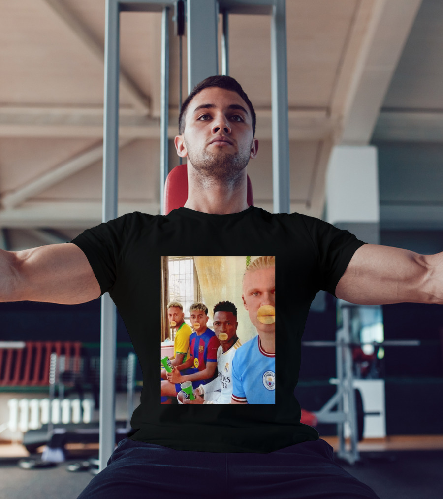 Neymar Vinicius Barcelona Real Madrid Manchester City Football Stars Chips T-Shirt