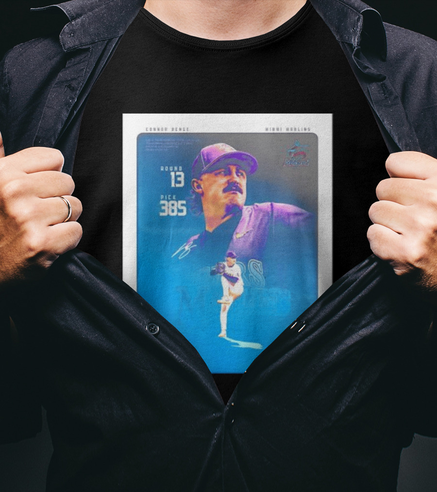 Connor Benge Miami Marlins Round 13 Pick 385 Draft 26 T-Shirt