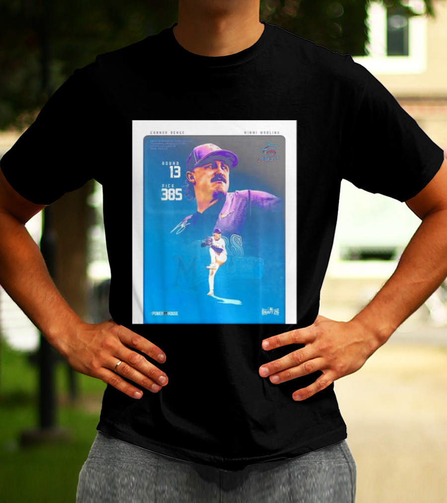 Connor Benge Miami Marlins Round 13 Pick 385 Draft 26 T-Shirt