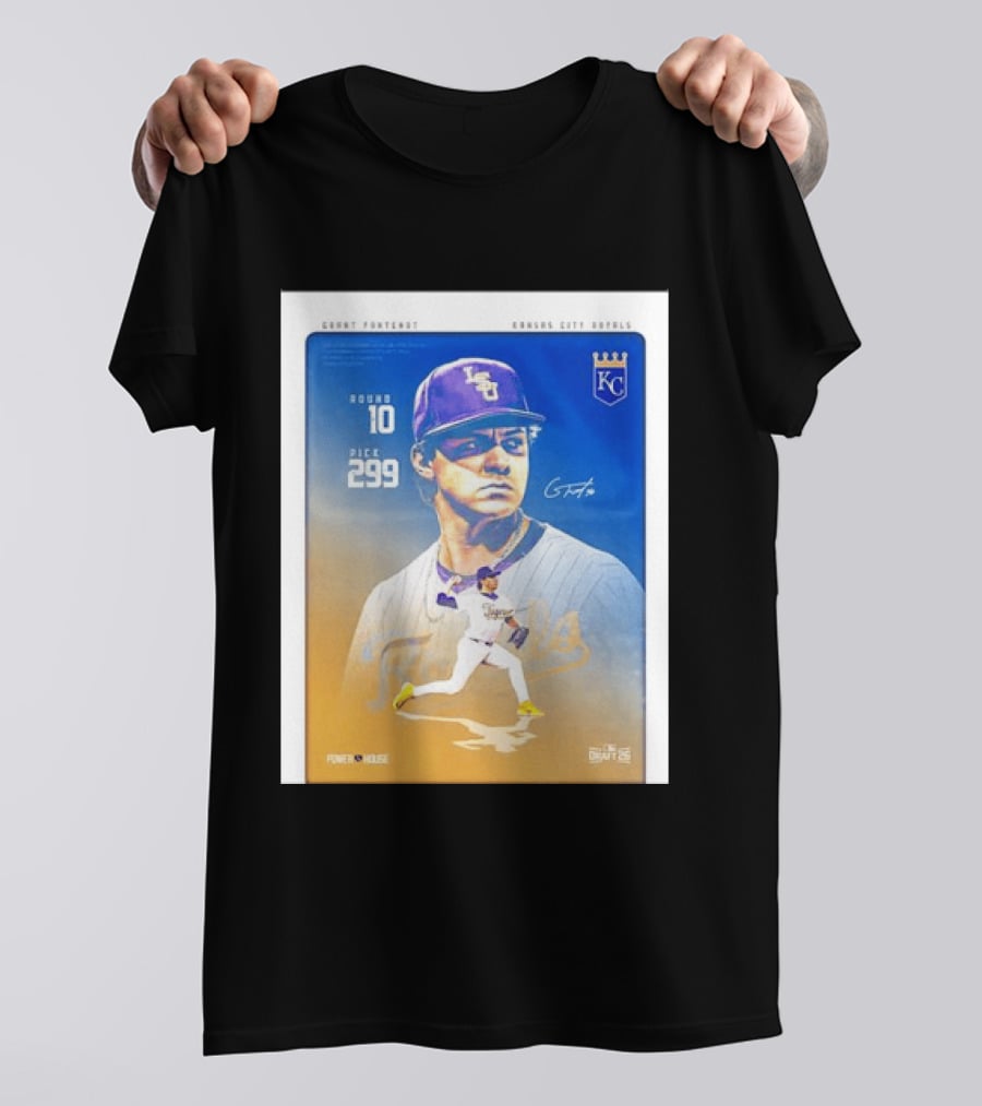 Grant Fontenot Kansas City Royals MLB Draft Round 10 Pick 299 T-Shirt