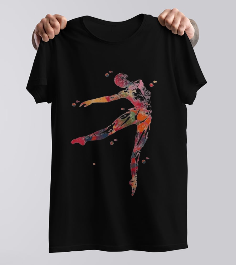 Dancer Anatomy Kinesiology Artistic Colorful Motion T-Shirt