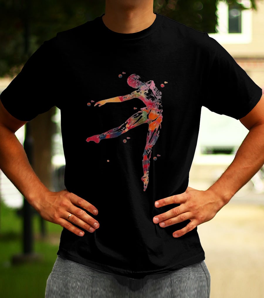 Dancer Anatomy Kinesiology Artistic Colorful Motion T-Shirt