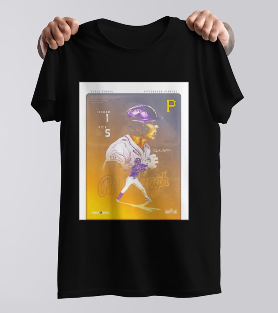 Derek Curiel Pittsburgh Pirates MLB Draft Round 1 Pick 5 Prospect 2026 T-Shirt
