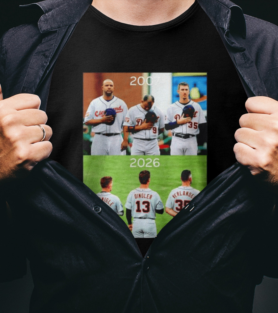 Detroit Tigers 2007 2026 McGonigle Dingler Verlander Comparison T-Shirt