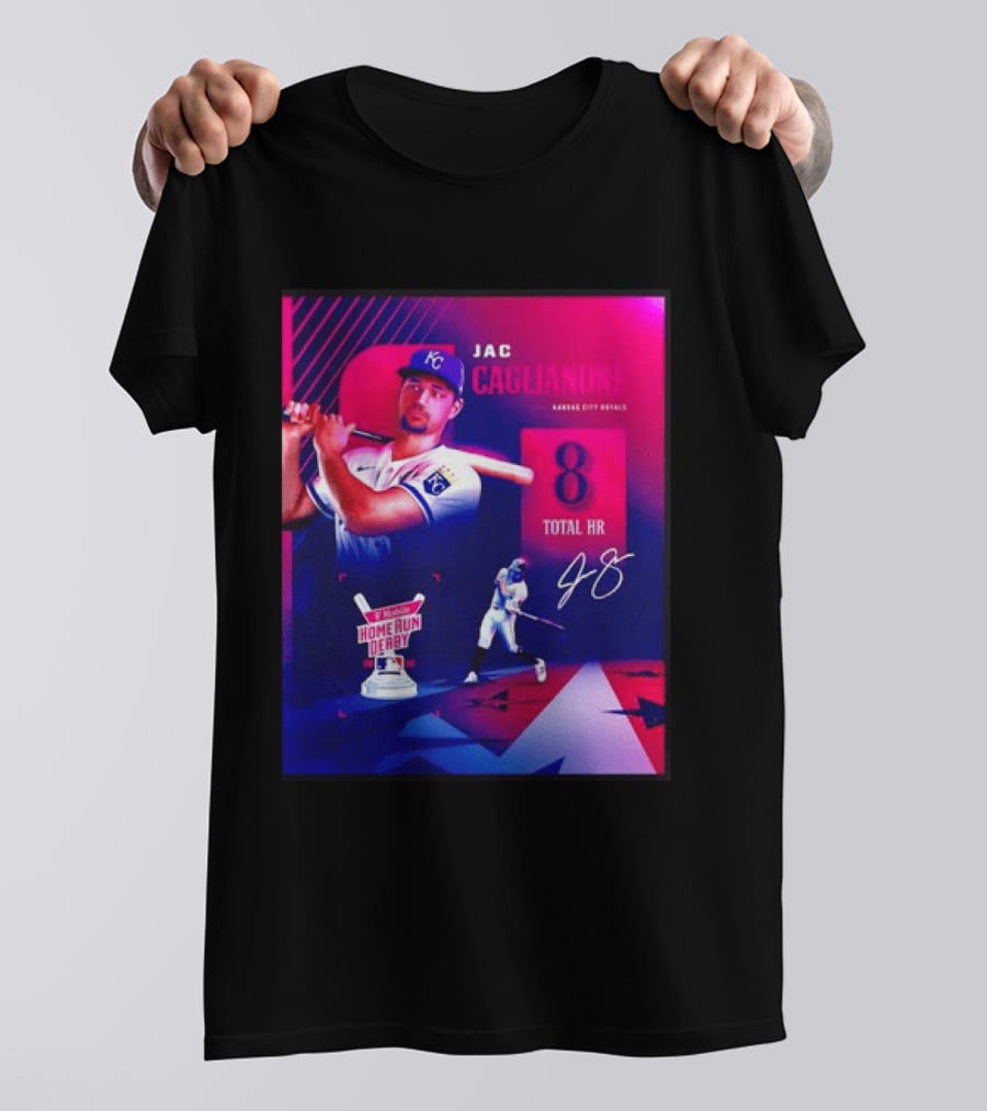 Jac Caglianone Kansas City Royals Home Run Derby 2026 8 Total HR T-Shirt