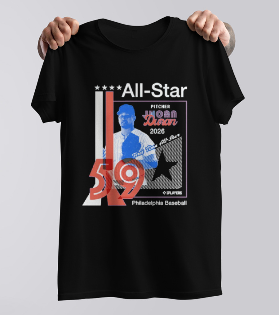 All Star Pitcher Jhoan Duran 2026 First Time Star 59 Philadelphia Baseball T-Shirt