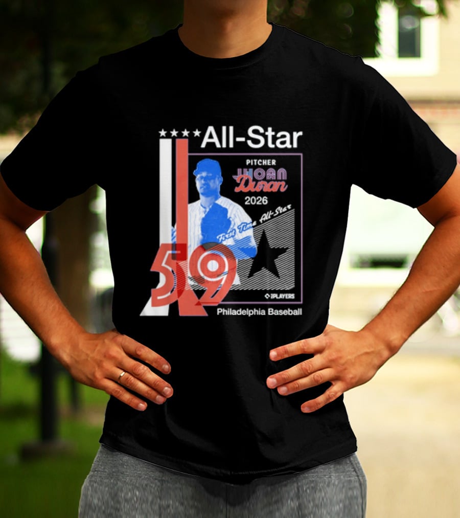 All Star Pitcher Jhoan Duran 2026 First Time Star 59 Philadelphia Baseball T-Shirt